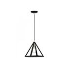 Livex Lighting 41329-04 Pinnacle 1-Light 60W Black with Brushed Nickel Accents Pendant