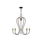 Livex Lighting 41365-07 Lucerne 5-Lights 300W Bronze with Antique Brass Accent Chandelier