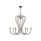 Livex Lighting 41367-07 Lucerne 7-Lights 420W Bronze with Antique Brass Accents Chandelier