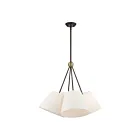 Livex Lighting 41384-07 Prato 4-Lights 160W Bronze with Antique Brass Accents Chandelier