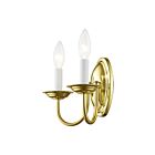Livex Lighting Home 4152-02 120W 2-Lights Polished Brass Wall Sconce