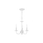 Livex Lighting 4153-03 Basics 3-Lights 180W White Convertible Semi Flush Mount or Chandelier