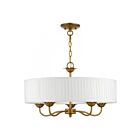 Livex Lighting 41775-48 Edinburgh 5-Lights 300W Antique Gold Leaf Chandelier