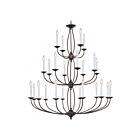 Livex Lighting 4180-91 Basics 24-Lights 960W Brushed Nickel Chandelier