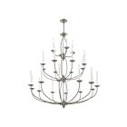 Livex Lighting 41863-01 Harrington 24-Lights 960W Antique Brass Chandelier