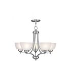 Livex Lighting 4222-91 Somerset 5-Lights 500W Brushed Nickel Chandelier