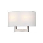 Livex Lighting Hayworth 42401-91 80W 2-Lights Brushed Nickel Wall Sconce