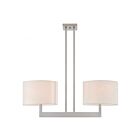 Livex Lighting 42404-91 Hayworth 2-Lights 120W Brushed Nickel Chandelier