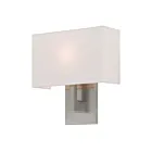 Livex Lighting Hayworth 42412-91 40W 1-Light Brushed Nickel Wall Sconce