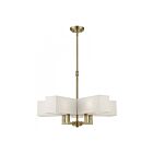 Livex Lighting 42665-01 Rubix 5-Lights 200W Antique Brass Chandelier