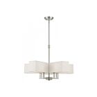 Livex Lighting 42665-91 Rubix 5-Lights 200W Brushed Nickel Chandelier