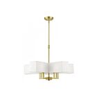 Livex Lighting 42675-12 Rubix 5-Lights 200W Satin Brass Chandelier