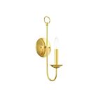 Livex Lighting Estate 42681-02 60W 1-Light Polished Brass Wall Sconce