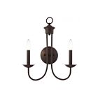 Livex Lighting Estate 42682-07 120W 2-Lights Bronze Wall Sconce