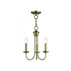 Livex Lighting 42683-01 Estate 3-Lights 180W Antique Brass Chandelier