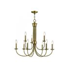 Livex Lighting 42687-02 Estate 9-Lights 540W Polished Brass Chandelier