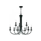 Livex Lighting 42687-48 Estate 9-Lights 540W Antique Gold Leaf Chandelier