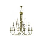 Livex Lighting 42688-02 Estate 21-Lights 840W Polished Brass Chandelier