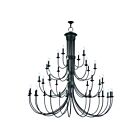 Livex Lighting 42689-91 Estate 38-Lights 1520W Brushed Nickel Chandelier