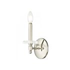 Livex Lighting Bennington 42701-35 60W 1-Light Polished Nickel Wall Sconce