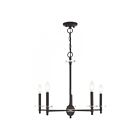 Livex Lighting 41775-91 Edinburgh 5-Lights 300W Brushed Nickel Chandelier