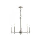 Livex Lighting 42705-91 Bennington 5-Lights 300W Brushed Nickel with Bronze Accent Chandelier