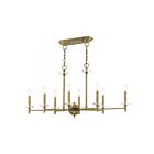 Livex Lighting 42708-01 Bennington 8-Lights 480W Antique Brass with Bronze Accent Chandelier