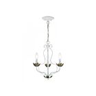 Livex Lighting 42903-60 Katarina 3-Lights 180W Antique White with Antique Brass Accents Chandelier