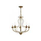 Livex Lighting 42905-48 Katarina 5-Lights 300W Antique Gold Leaf Chandelier
