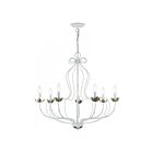 Livex Lighting 42907-60 Katarina 7-Lights 420W Antique White with Antique Brass Accents Chandelier