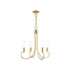 Livex Lighting 42924-02 Bari 4-Lights 240W Polished Brass Chandelier