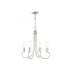 Livex Lighting 42924-91 Bari 4-Lights 240W Brushed Nickel Chandelier