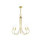 Livex Lighting 42925-02 Bari 5-Lights 300W Polished Brass Chandelier