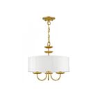 Livex Lighting 42983-91 Brookdale 3-Lights 180W Brushed Nickel Chandelier
