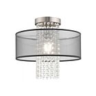 Livex Lighting Bella Vista 43202-91 1-Light 60W Brushed Nickel Semi Flush Mount
