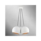 Livex Lighting 43393-03 Piedmont 3-Lights 180W White with Brushed Nickel Accents Pendant