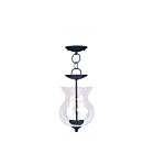Livex Lighting 4393-04 Legacy 2-Lights 120W Black Convertible Semi-Flush Mount or Pendant