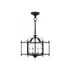 Livex Lighting Livingston 4398-04 4-Lights 240W Black with Brushed Nickel Accents Convertible Semi Flush Mount or Pendant