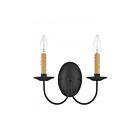 Livex Lighting Heritage 4452-04 120W 2-Lights Black Wall Sconce
