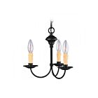 Livex Lighting 4455-04 Heritage 3-Lights 180W Black Chandelier