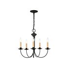 Livex Lighting 4456-04 Heritage 5-Lights 300W Black Chandelier