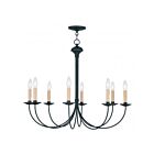 Livex Lighting 4458-04 Heritage 8-Lights 480W Black Chandelier