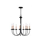 Livex Lighting 4460-04 Heritage 8-Lights 480W Black Chandelier