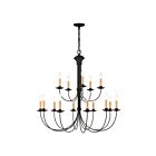Livex Lighting 4463-04 Heritage 15-Lights 900W Black Chandelier