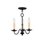 Livex Lighting 4464-04 Heritage 3-Lights 180W Black Chandelier