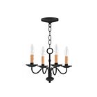 Livex Lighting 4465-04 Heritage 4-Lights 240W Black Chandelier