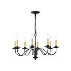 Livex Lighting 4493-04 Heritage 8-Lights 480W Black Chandelier