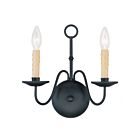 Livex Lighting Heritage 4492-04 120W 2-Lights Black Wall Sconce
