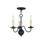 Livex Lighting 4494-04 Heritage 3-Lights 180W Black Chandelier