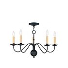 Livex Lighting 45123-04 Winchester 5-Lights 300W Black Chandelier